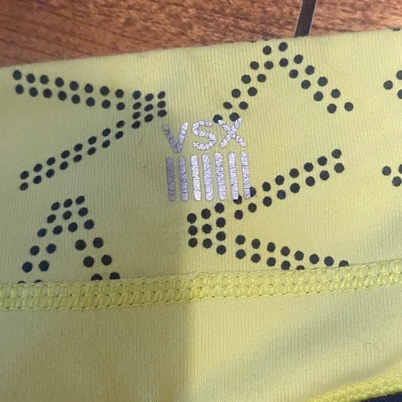 VSX Victoria’s Secret made sexy Charcoal and Neon Yellow Capri - Picture 5 of 5